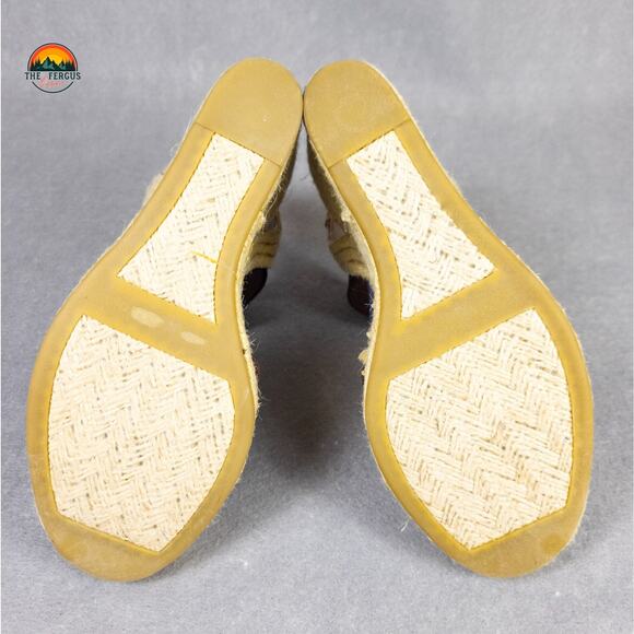 Nine West Jaxson Espadrille Wedge Sandal Brown Tan Boho Chic Women's Size 8.5 - Picture 7 of 15